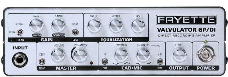 アンプ】FRYETTE “VALVULATOR GP/DI”高静粛性で様々なシチュエーション