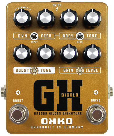 オーバードライブ】OKKO ドライブ＆ブースターの2in1ペダル ”Diablo GH