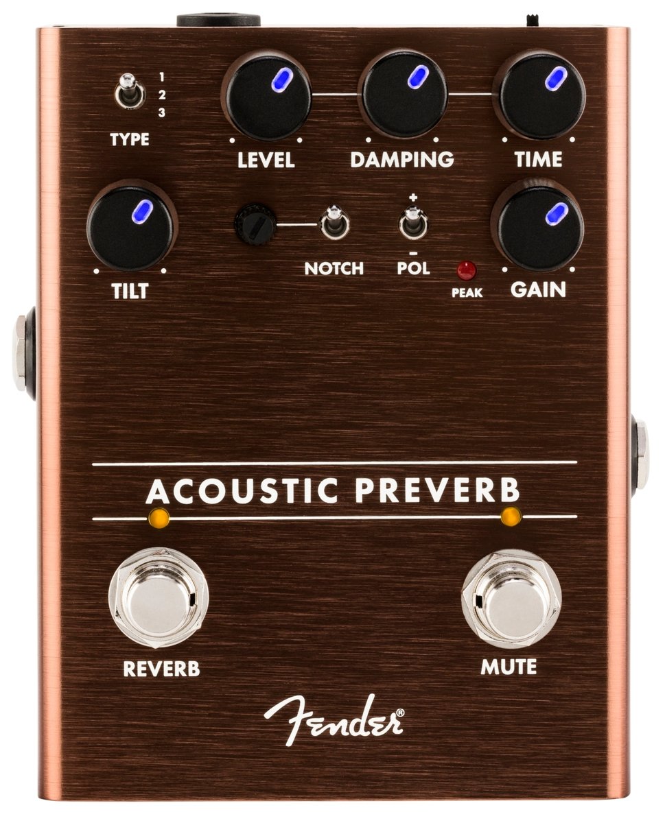 エフェクター】Fenderよりアコースティックギター用リバーブなど