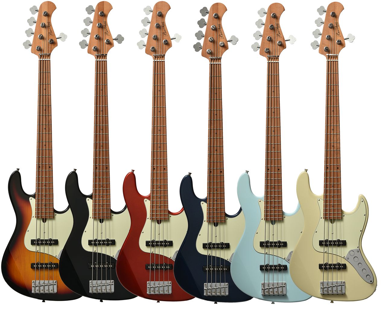 エレキベース】Bacchus WJB5-630-RSM/M-Act｜ディンキーシェイプ