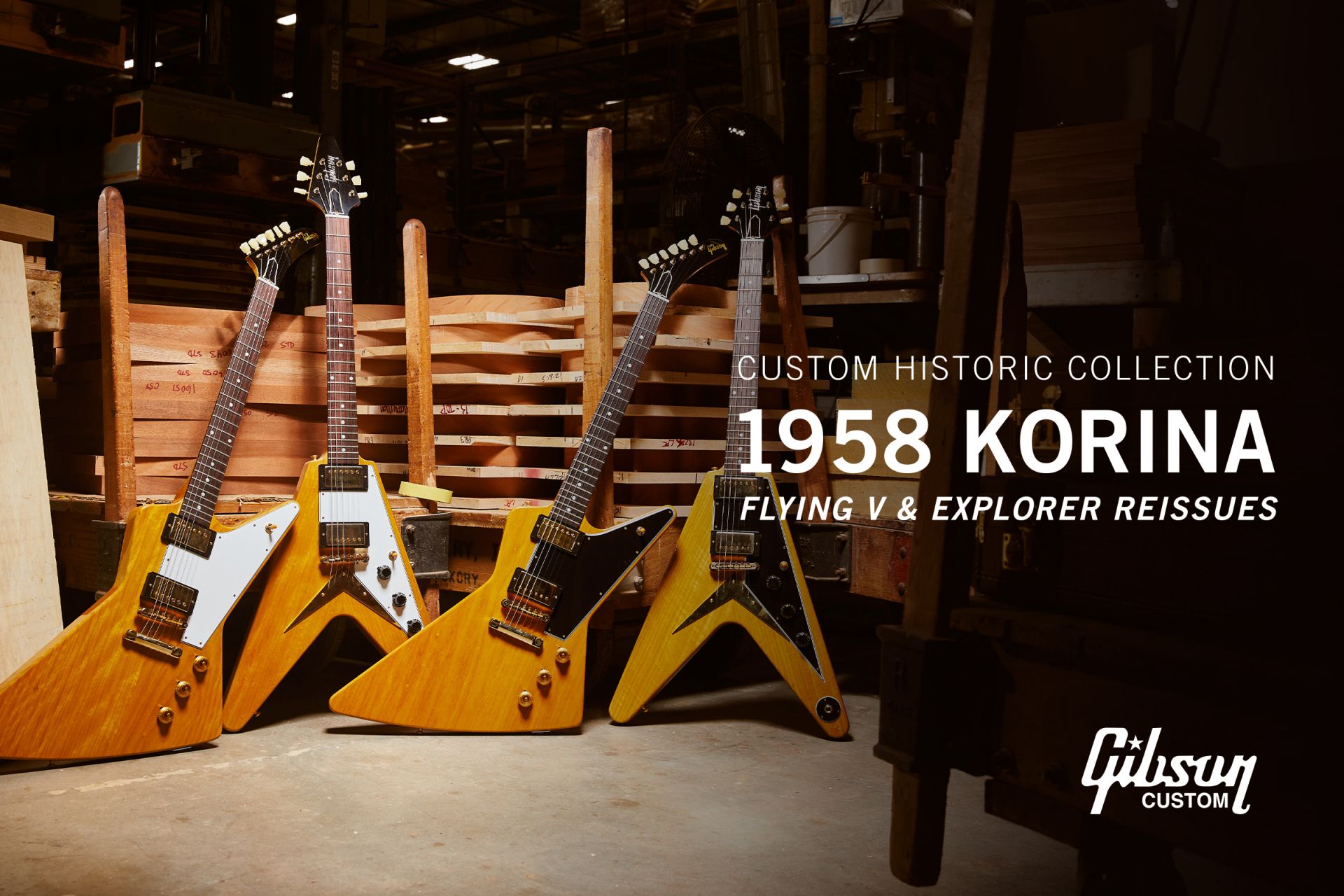 エレキギター】Gibson Historic Collection 1958 Korina Flying V