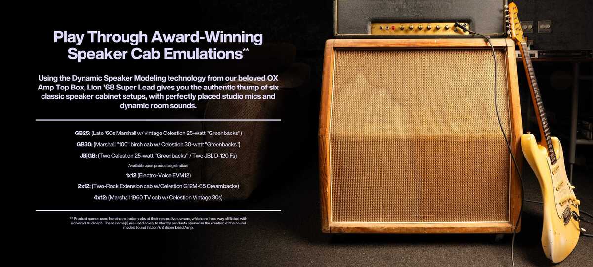 Universal Audio UAFX Lion ' 68 Super Lead Amp｜60年代後半の100