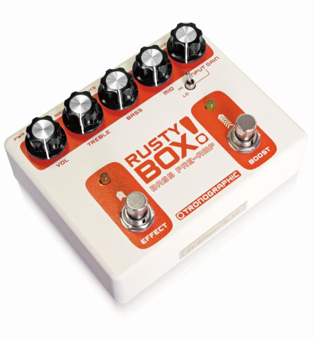 ベースプリアンプ】Tronographicより、プリアンプペダル「Rusty Box