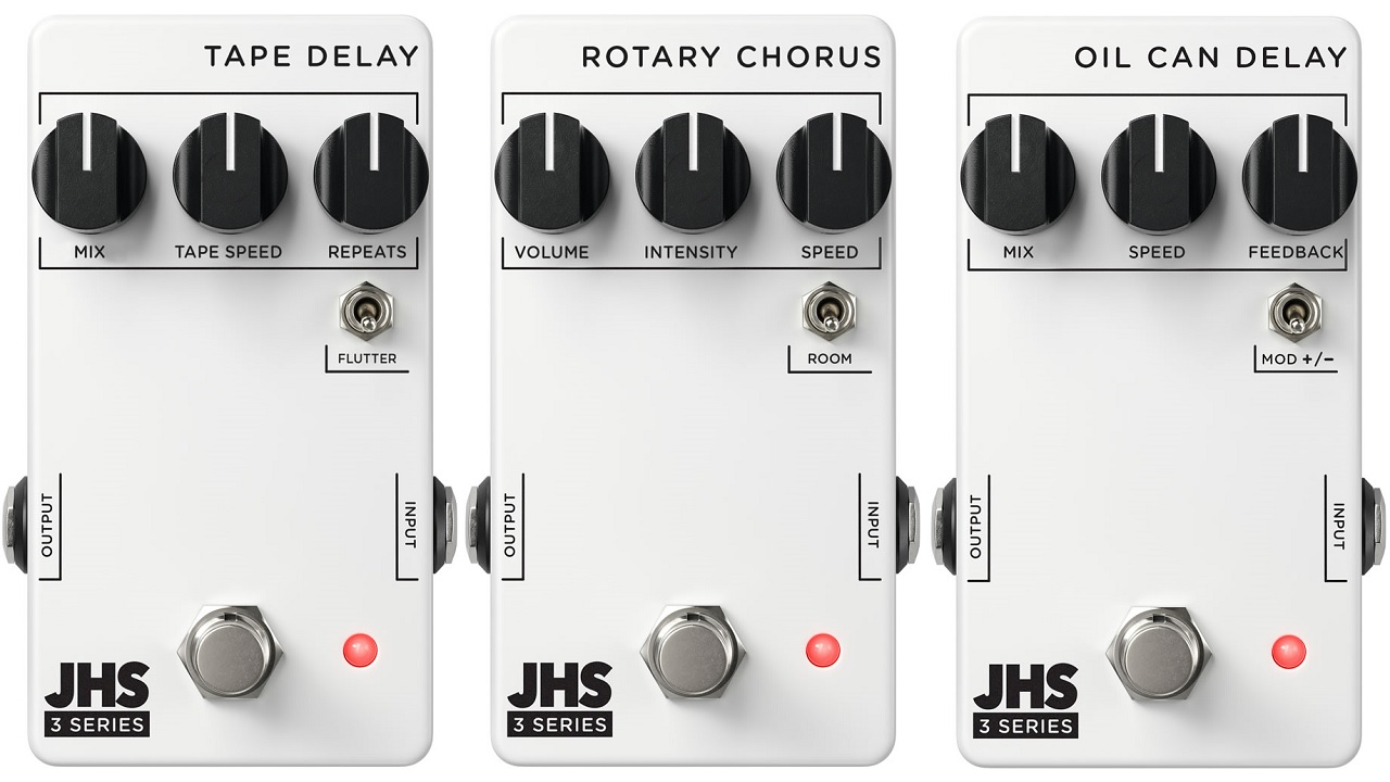 JHS Pedals 3 Seriesのエフェクターが三種登場 ディレイ×2とコーラス