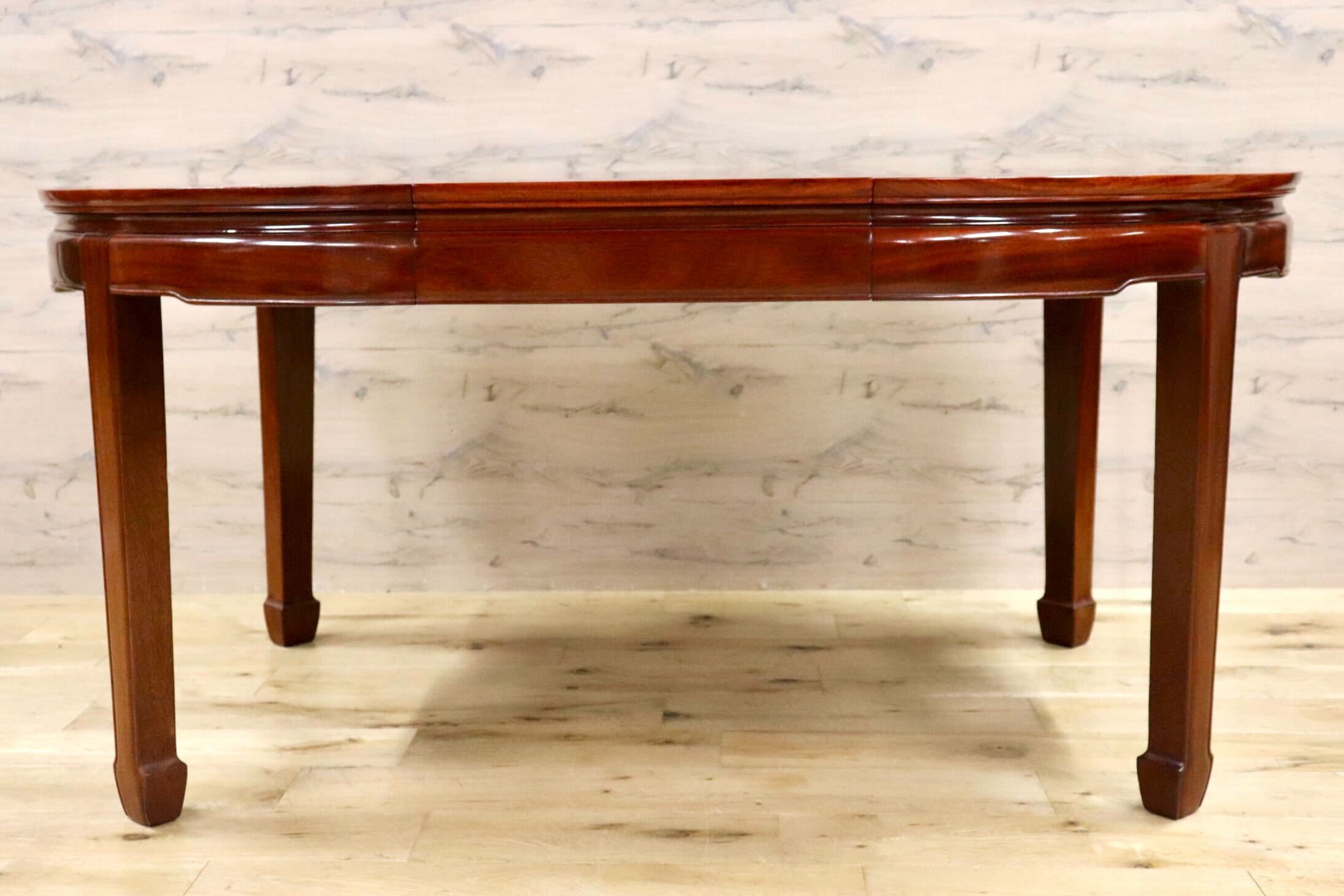 GMHH157○唐木家具 ダイニンテーブル エクステンションテーブル 伸長式