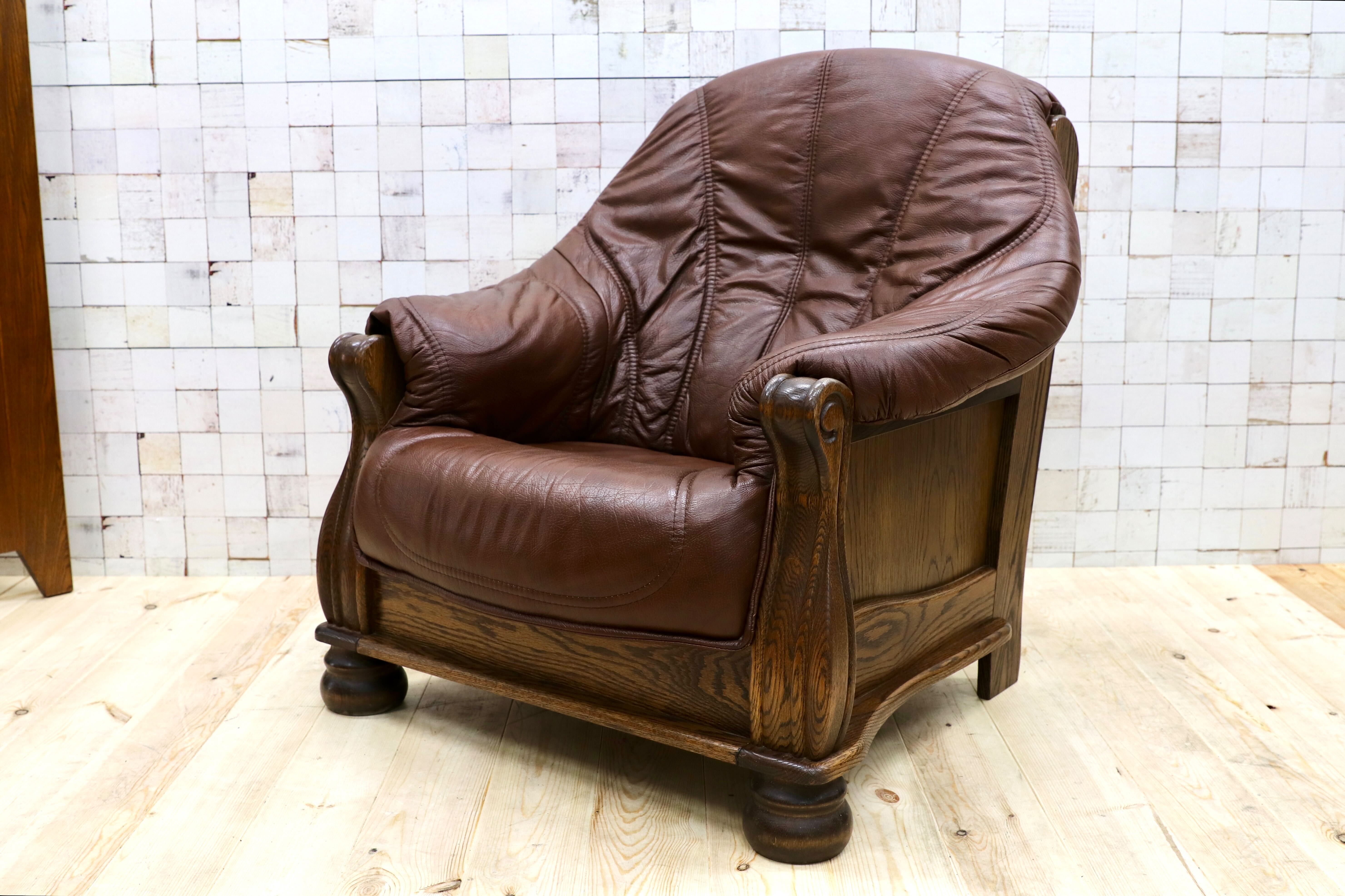 GMGT226B○オランダ製 ダッチカントリー 1人掛けソファ シングルソファ