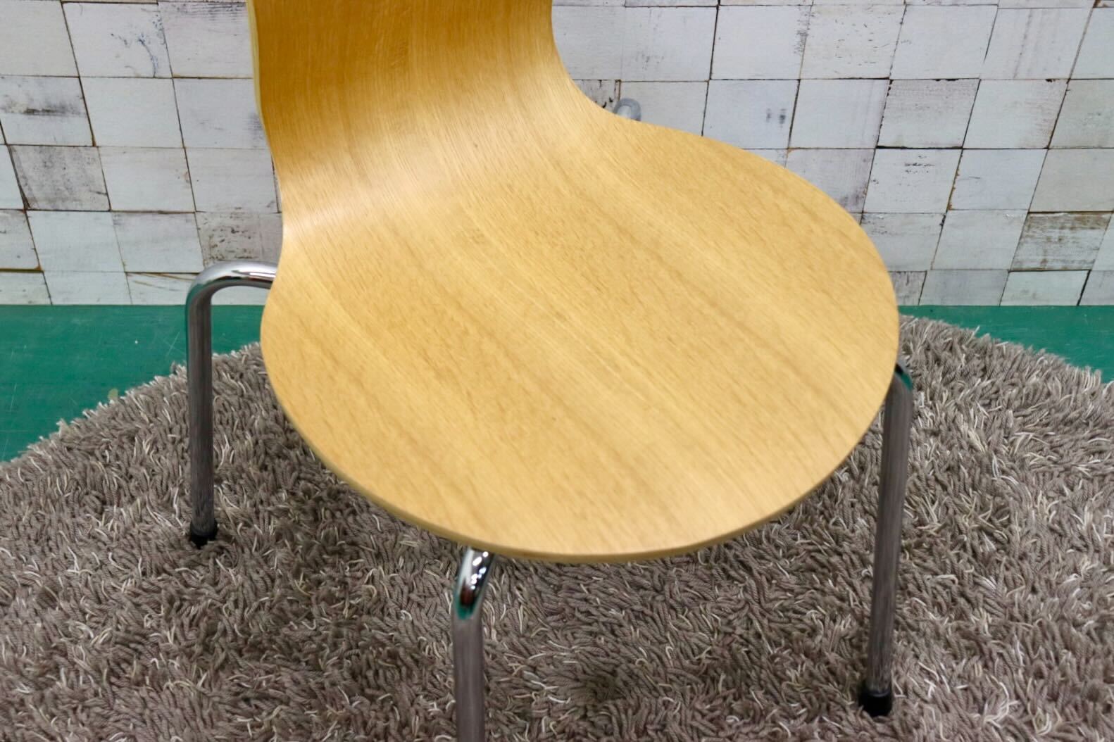 GMGT163○無印良品 / MUJI MOLD PLYWOOD CHAIR モールドプライウッド