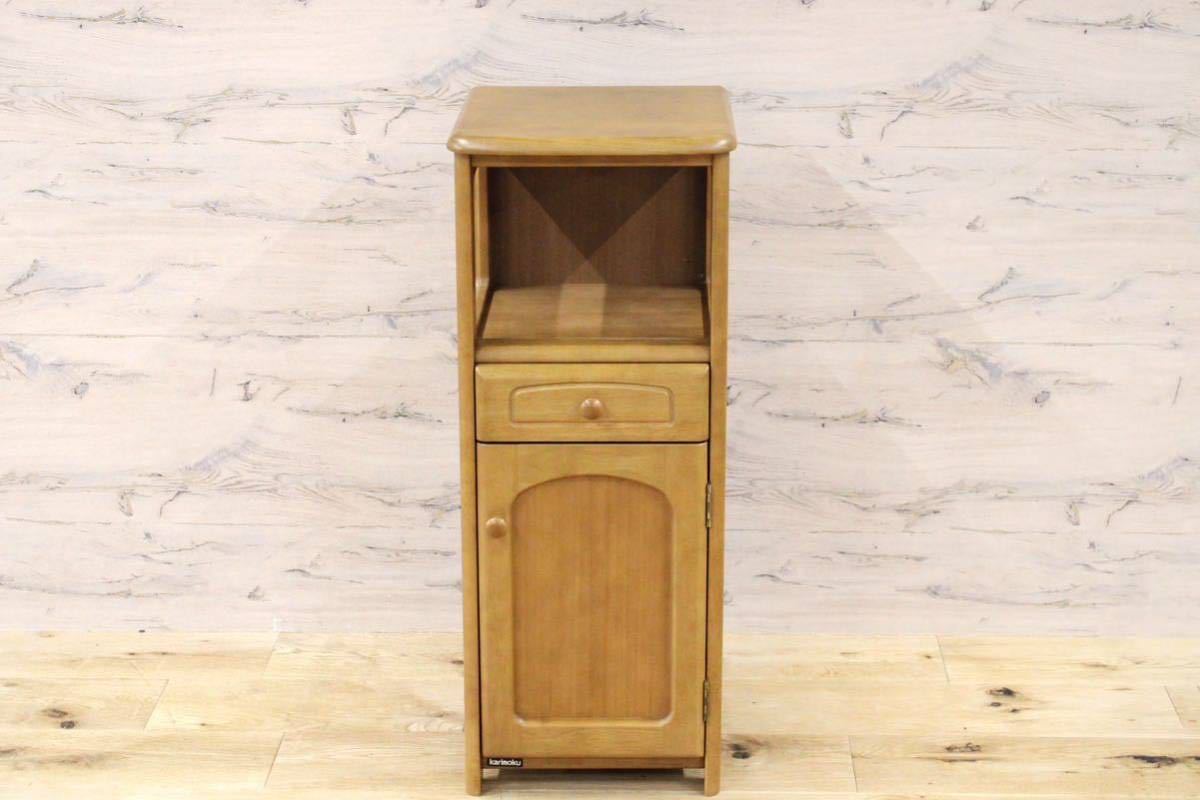 GMFN136○karimoku / カリモク 電話台 FAX台 花台 飾り台 収納棚 木製