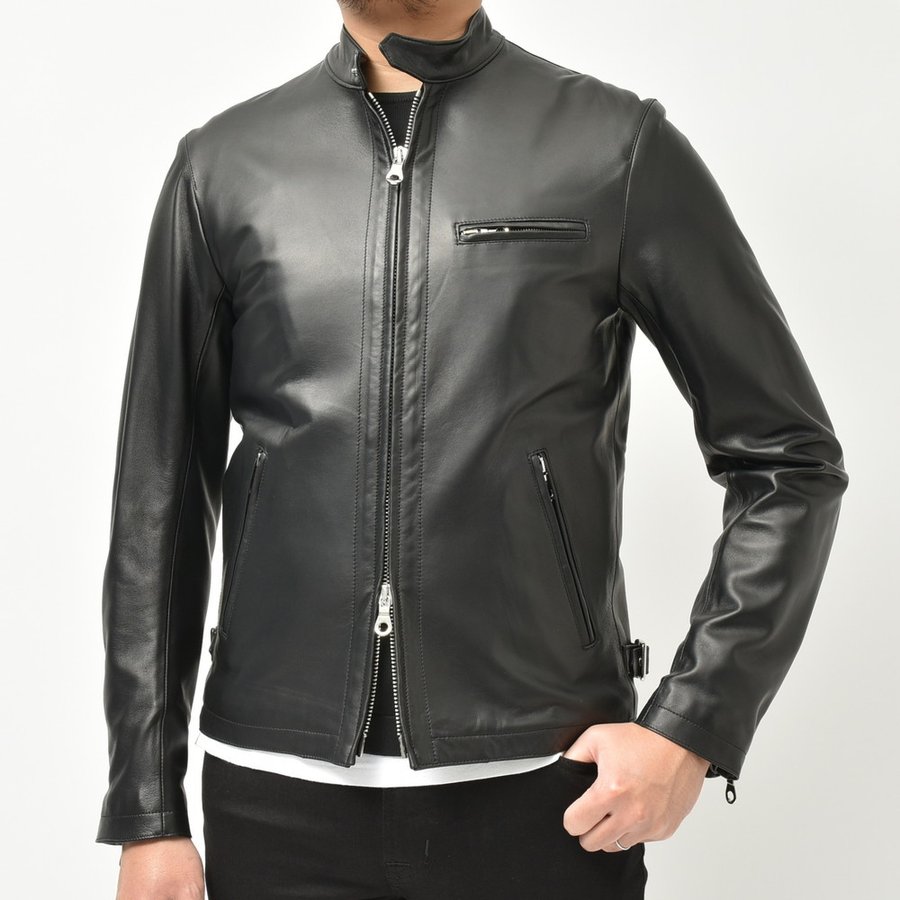 安定の納品CINQUANTA(チンクアンタ)ラムレザーシングルライダース