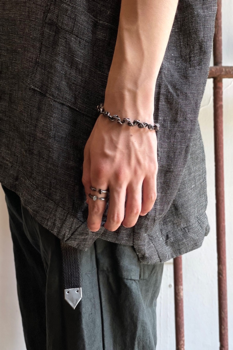 No G-BR10B. Small Nails Silver Bracelet Silver 925. GUIDI