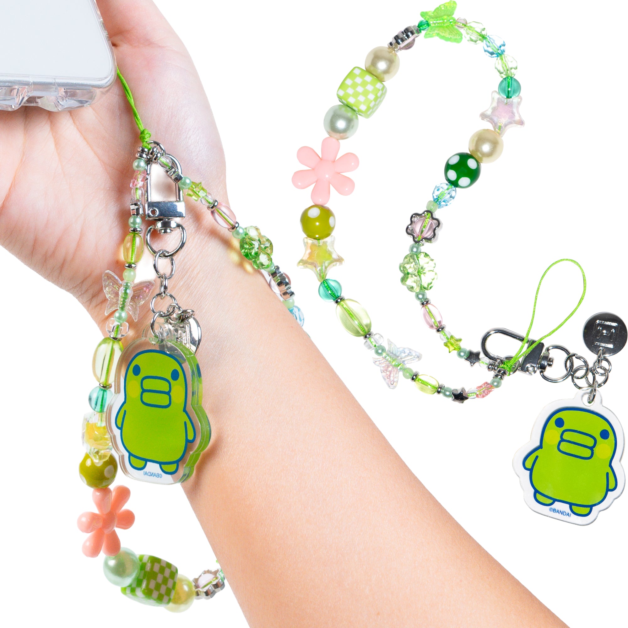 Tamagotchi Beaded Charm Mobile Phone Wrist Strap - Kuchipatchi