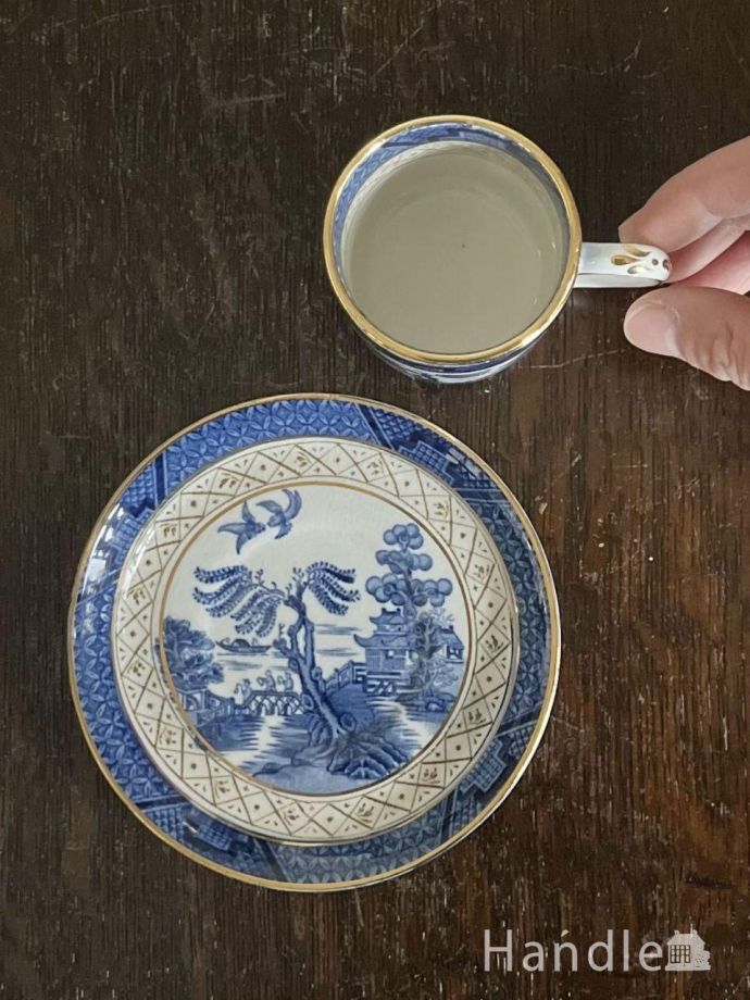 英国アンティークのデミタスカップ＆ソーサー、BOOTHS （ブース社）の