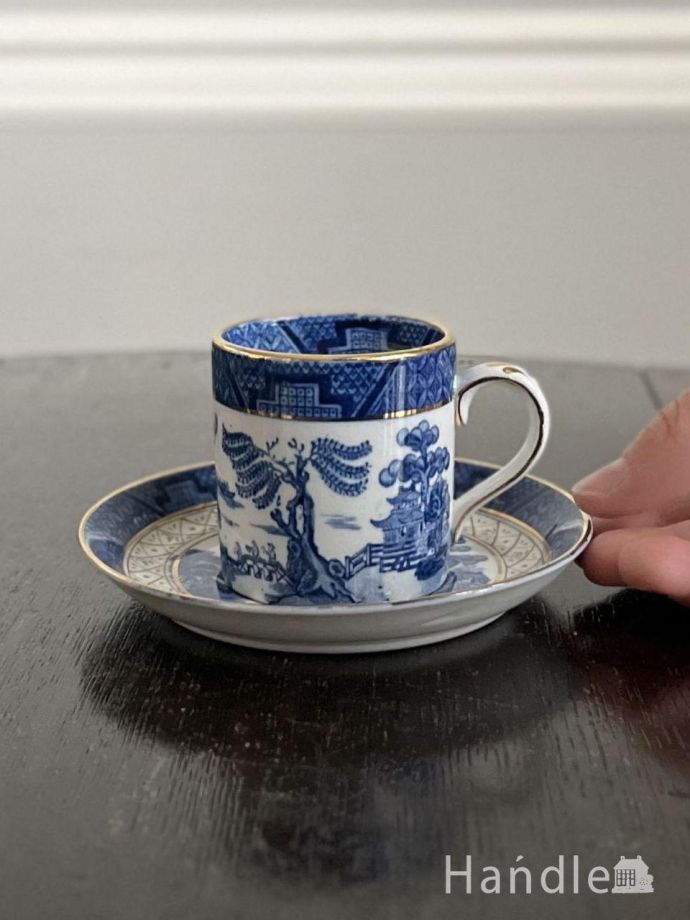 英国アンティークのデミタスカップ＆ソーサー、BOOTHS （ブース社）の