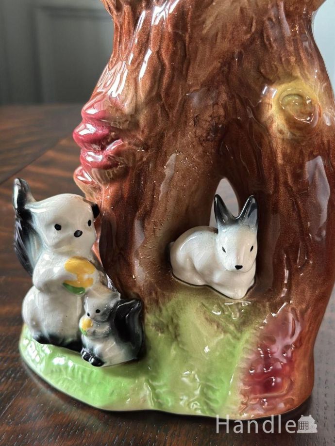 英国EASTGATE POTTERYのビンテージの花瓶、ファウナロイヤルシリーズの