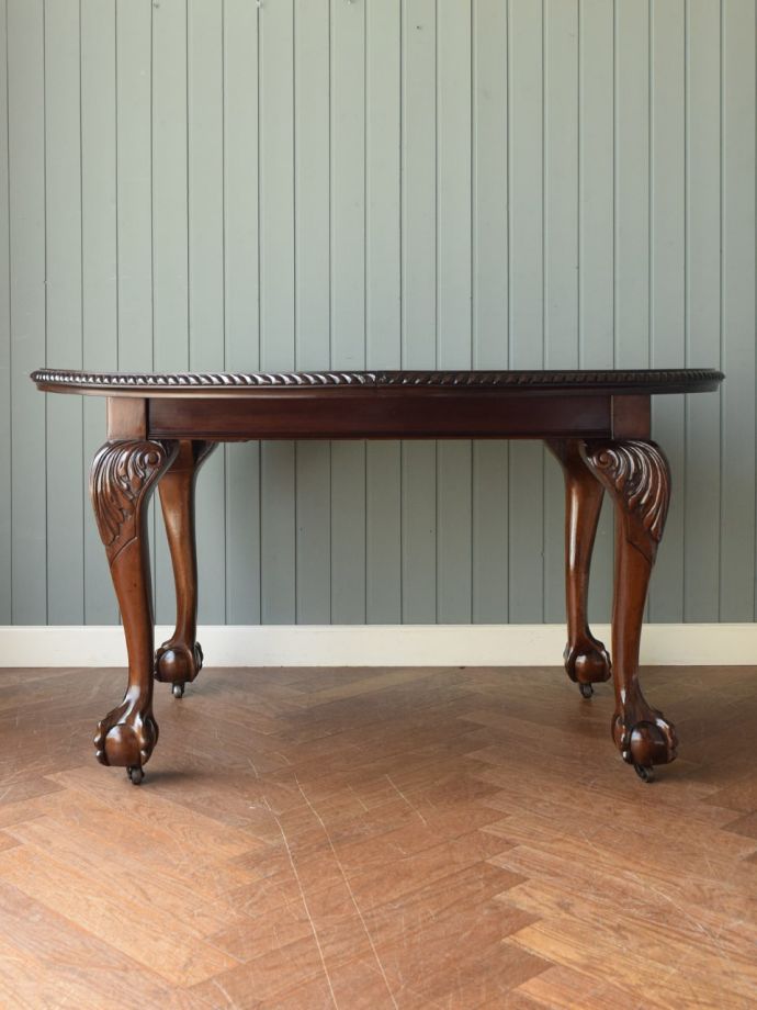 英国アンティークの美しい伸長式テーブル、クイーンアン様式の