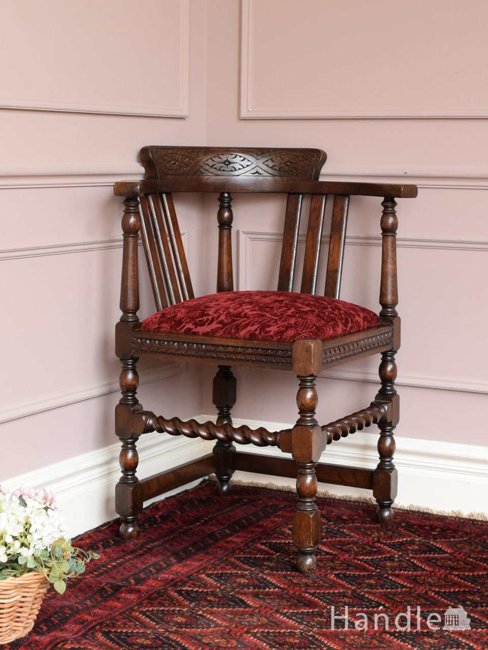 フランスから届いたアンティークの椅子、おしゃれなナポレオンチェア(z