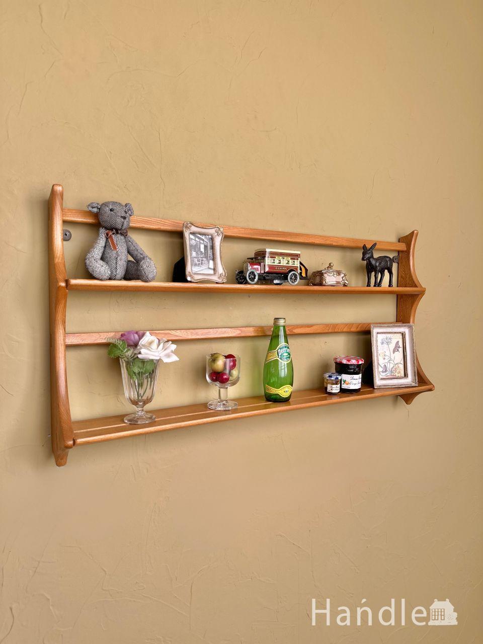 フランスアンティークの飾り棚、壁に付けて使えるウォールシェルフ(z