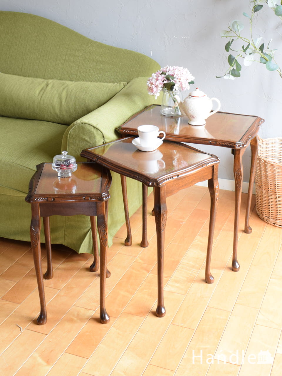 アーコールのヴィンテージ家具、ドロップリーフコーヒーテーブル（伸張