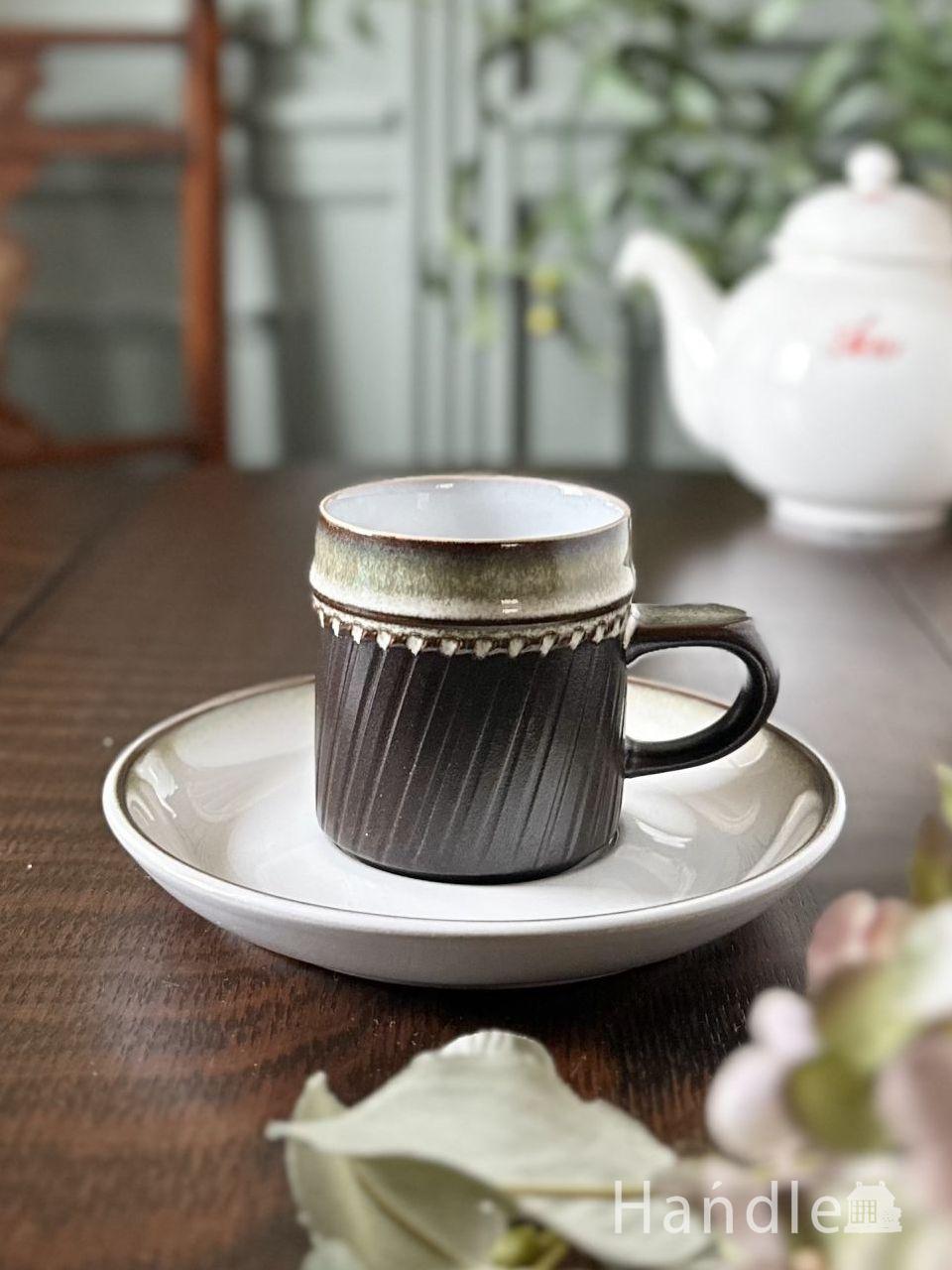 シェリー窯のアンティークカップ＆ソーサー、クイーンアンシェイプの