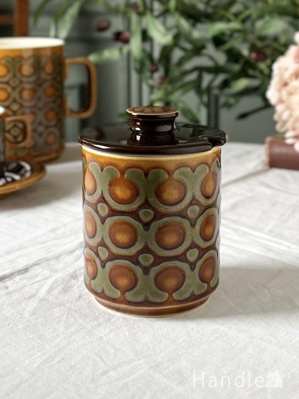 イギリスアンティークのおしゃれなガラス器、プレスドグラスのシュガー