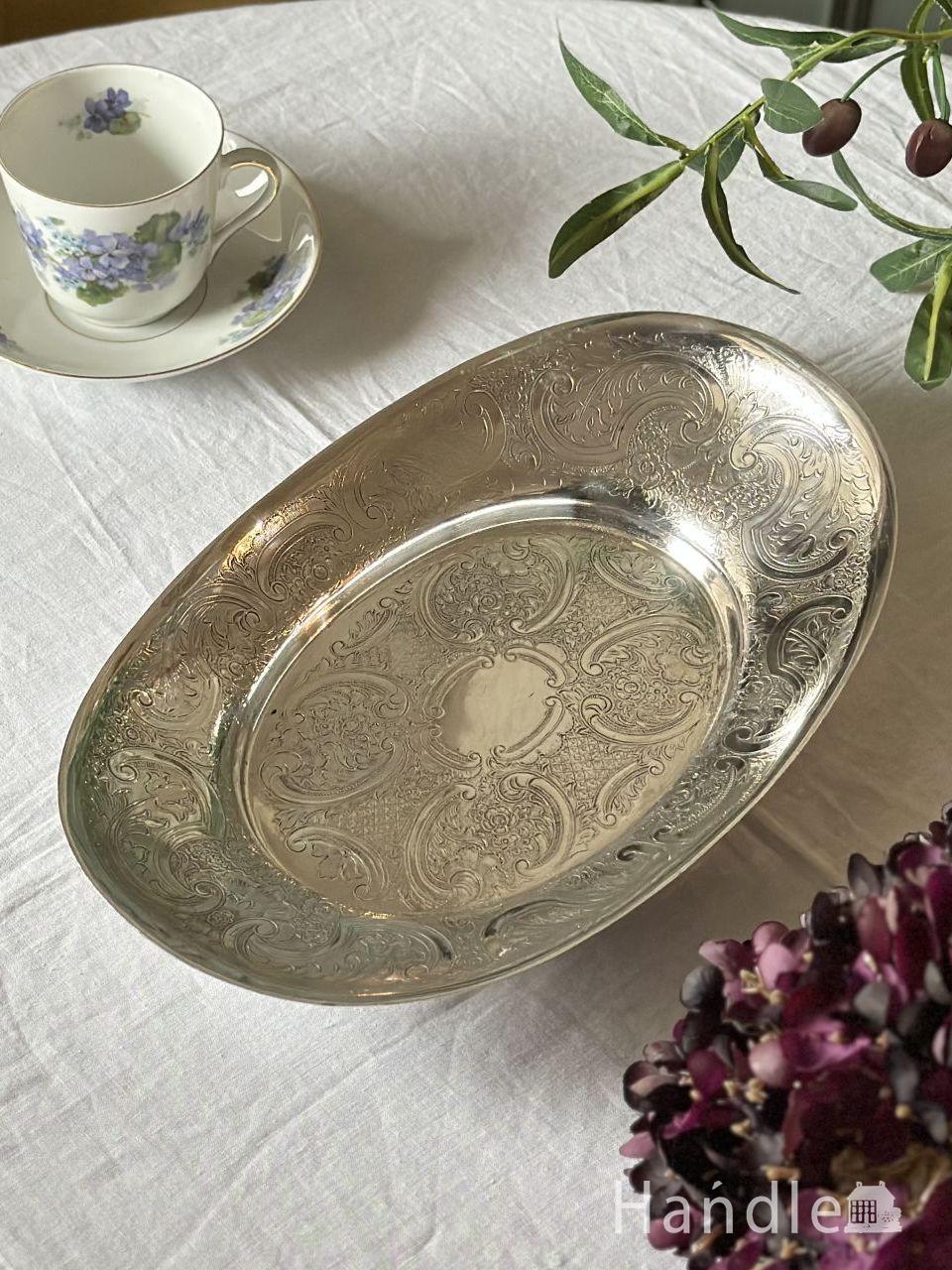 シルバープレートのアンティーク雑貨、透かし彫りが美しいギャラリー