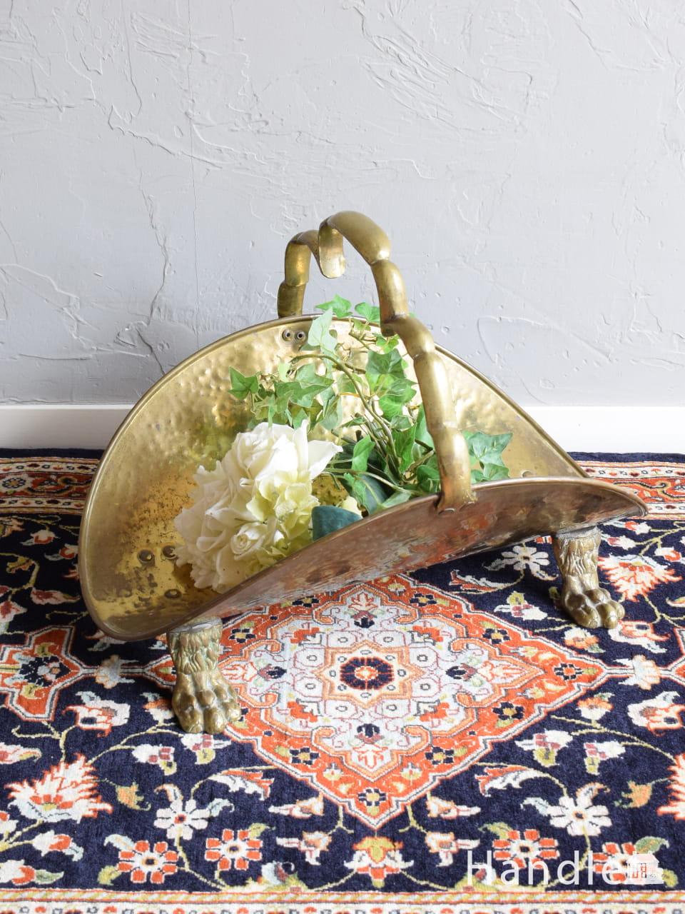 フランスのキッチンクロスハンガー、おしゃれなペイントのアンティーク