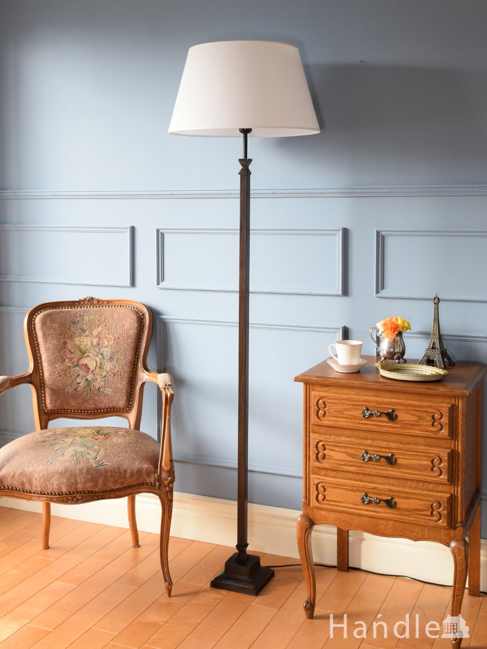 おしゃれなフロアランプ、アンティーク調のスタンドライト(E26球付)(tl