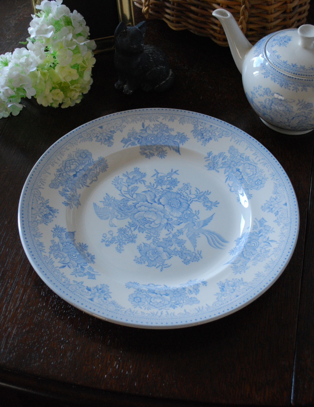 英国輸入雑貨 バーレイ社のプレート 25.5cm（ブルーアジアティック