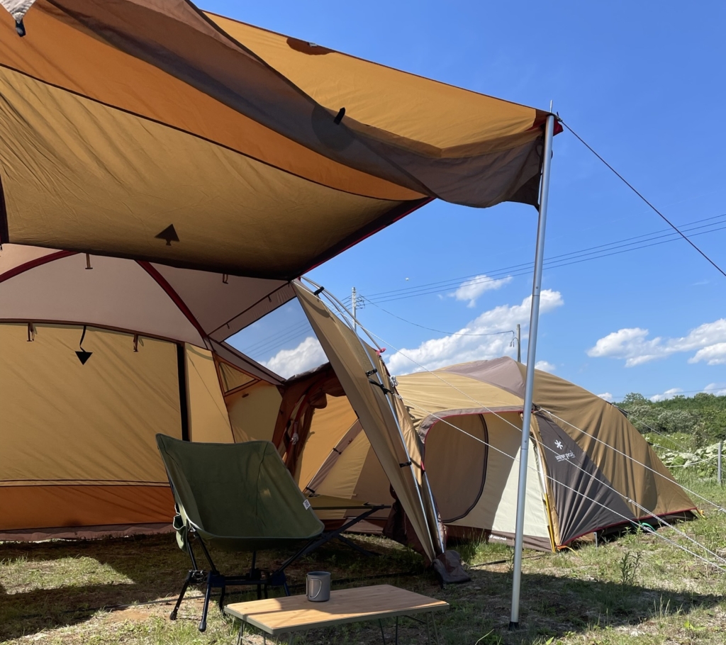 エントリーパックTS メッシュシェルターとアメニティドーム連結 | 外の