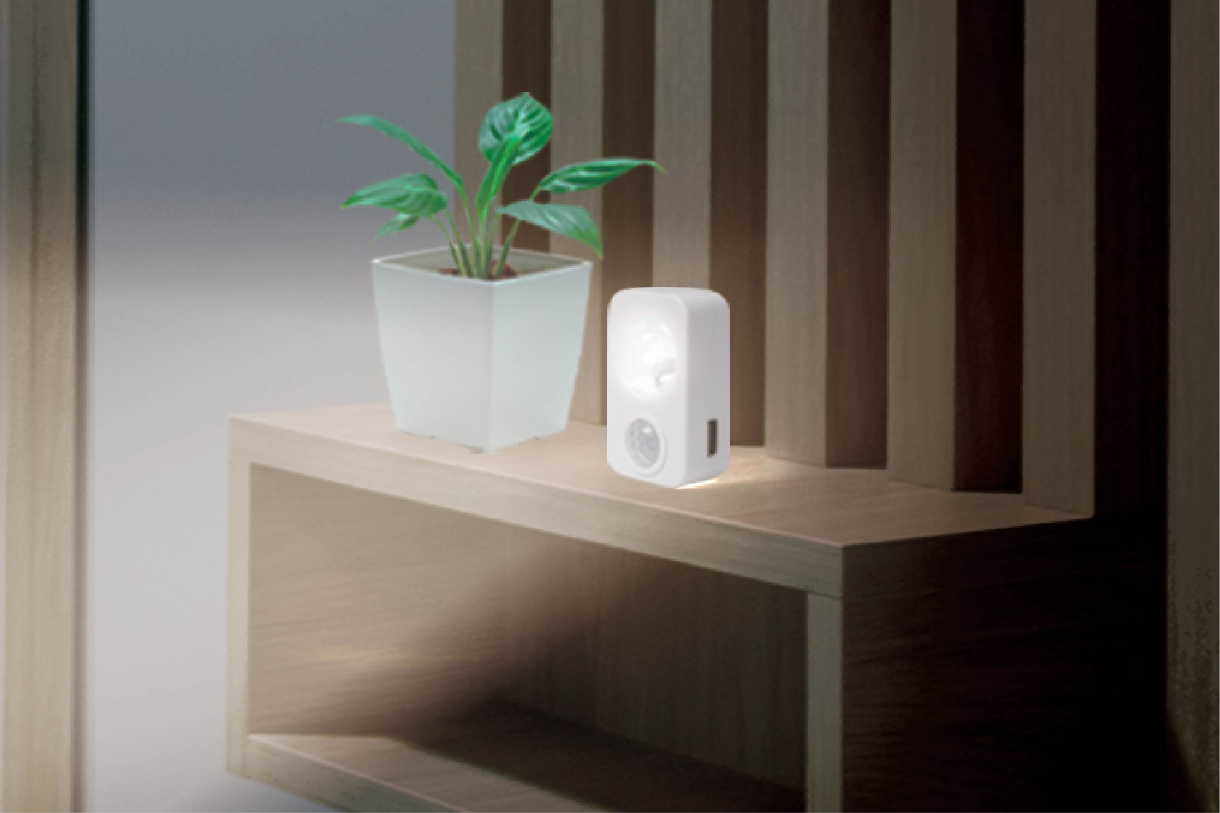 USB充電式 ミニセンサーライト2P（白色） | 株式会社ハック