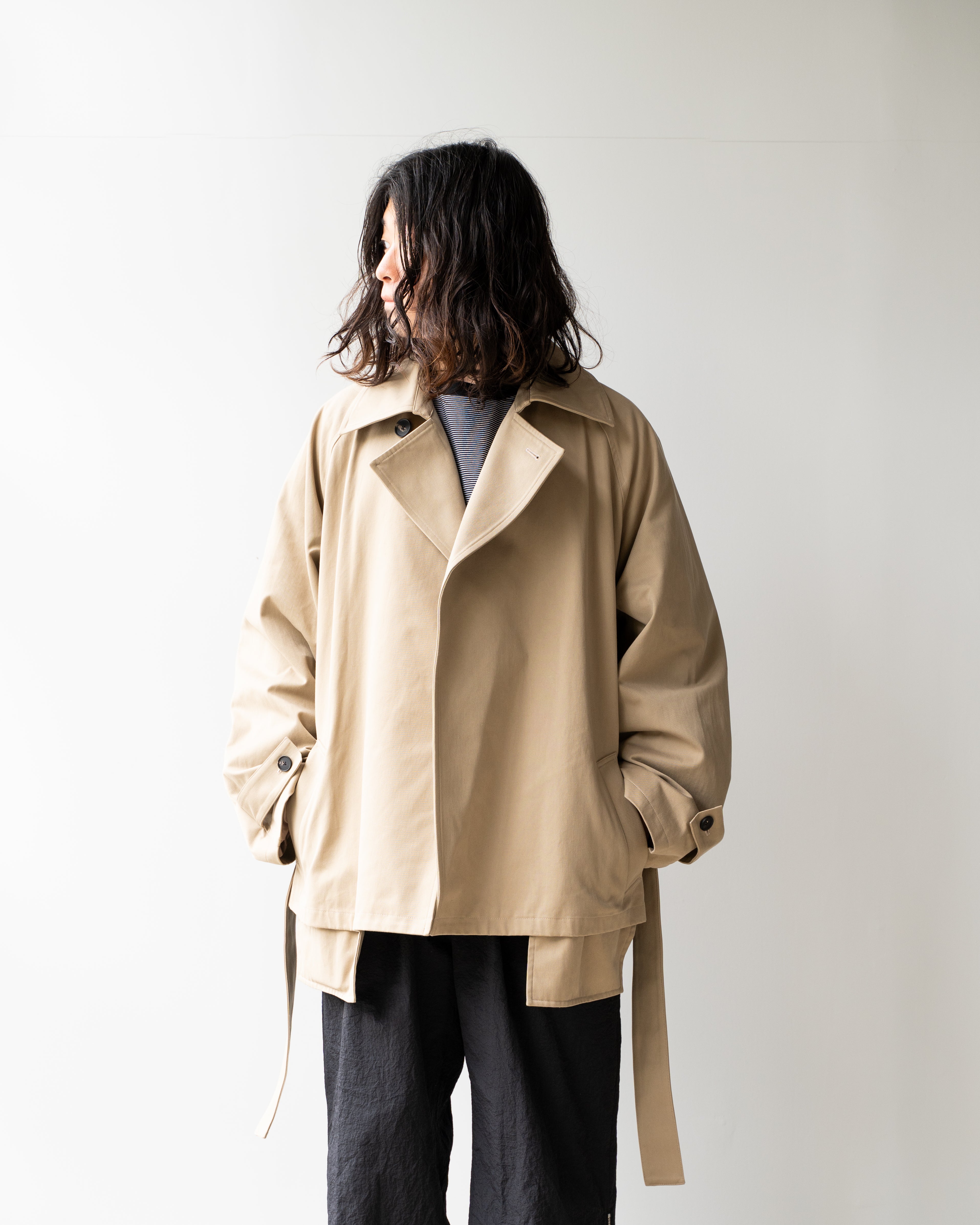 Blanc YM (ブランワイエム) SHORT TRENCH COAT BEIGE | HAKU 公式通販