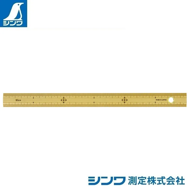 はかり商店 / 71760：竹製ものさし 30cm 上下段1mmピッチ