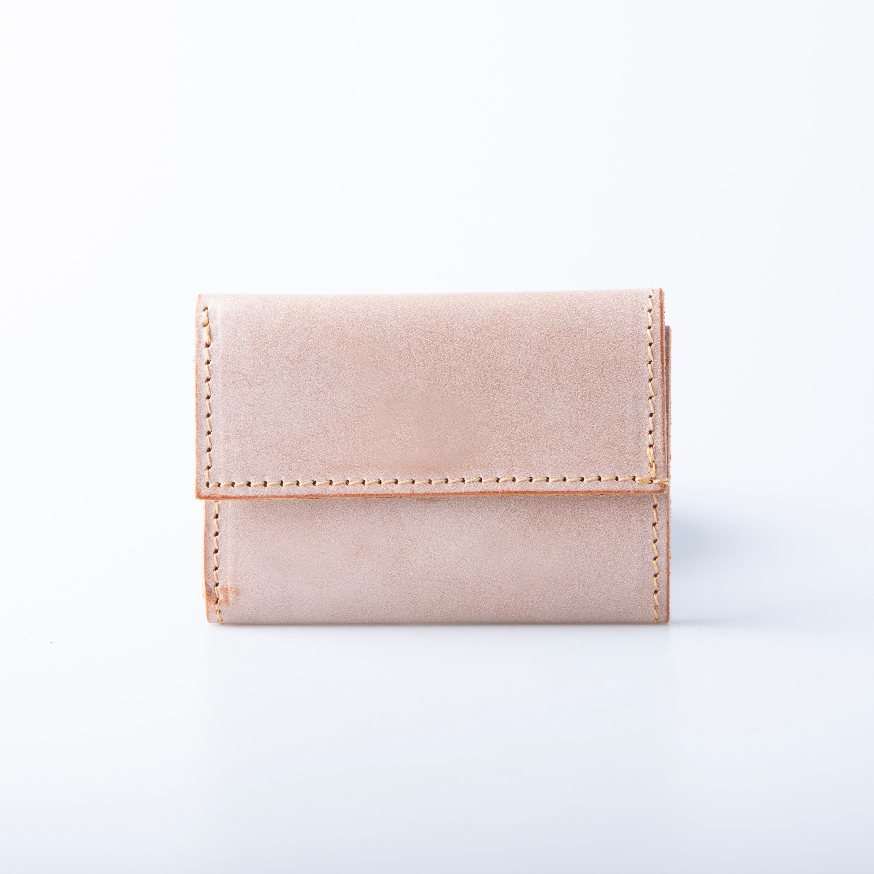 三つ折り財布 ホワイトワックス レザー JAPAN FACTORY – Hallelujah