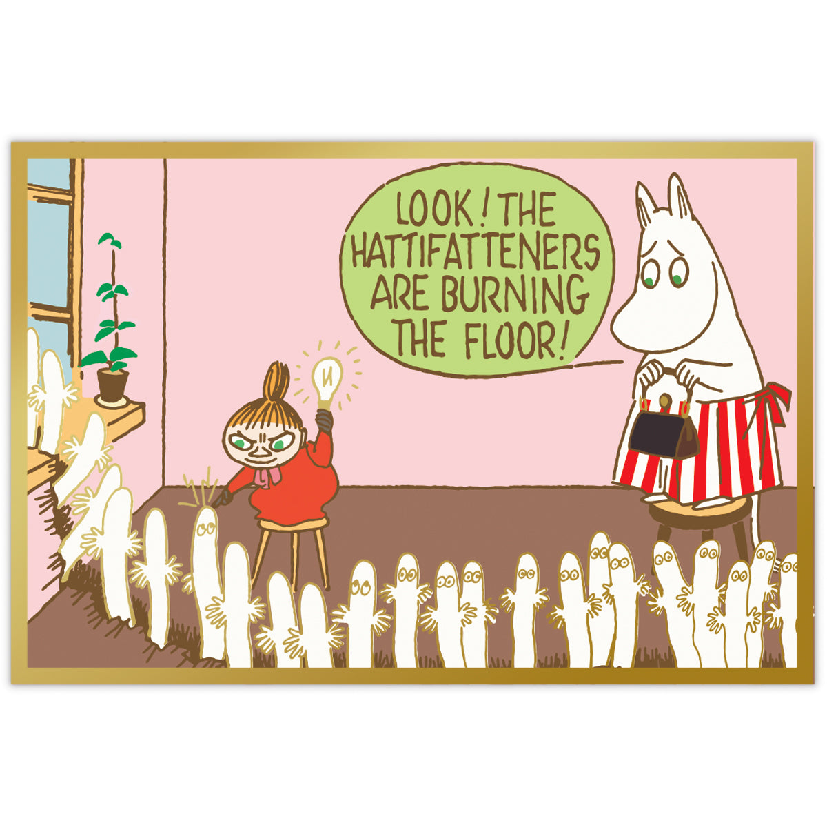 ムーミン 箔加工 ニョロニョロの整列【ポストカード／1柄1枚入り】日本