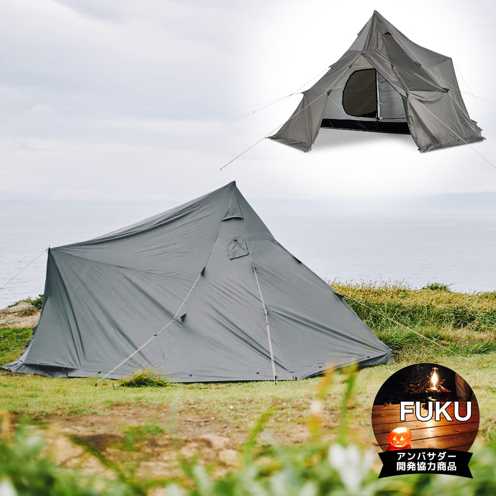 ワークマン新作「耐久撥水ピラミッドシェルター 3人用テント」でFUKUが