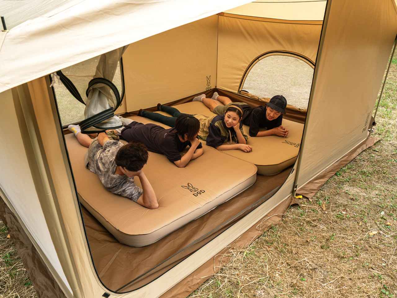 DOD】家の形のイエテント新発売！2ルームにも1ルームにもなるマルチで