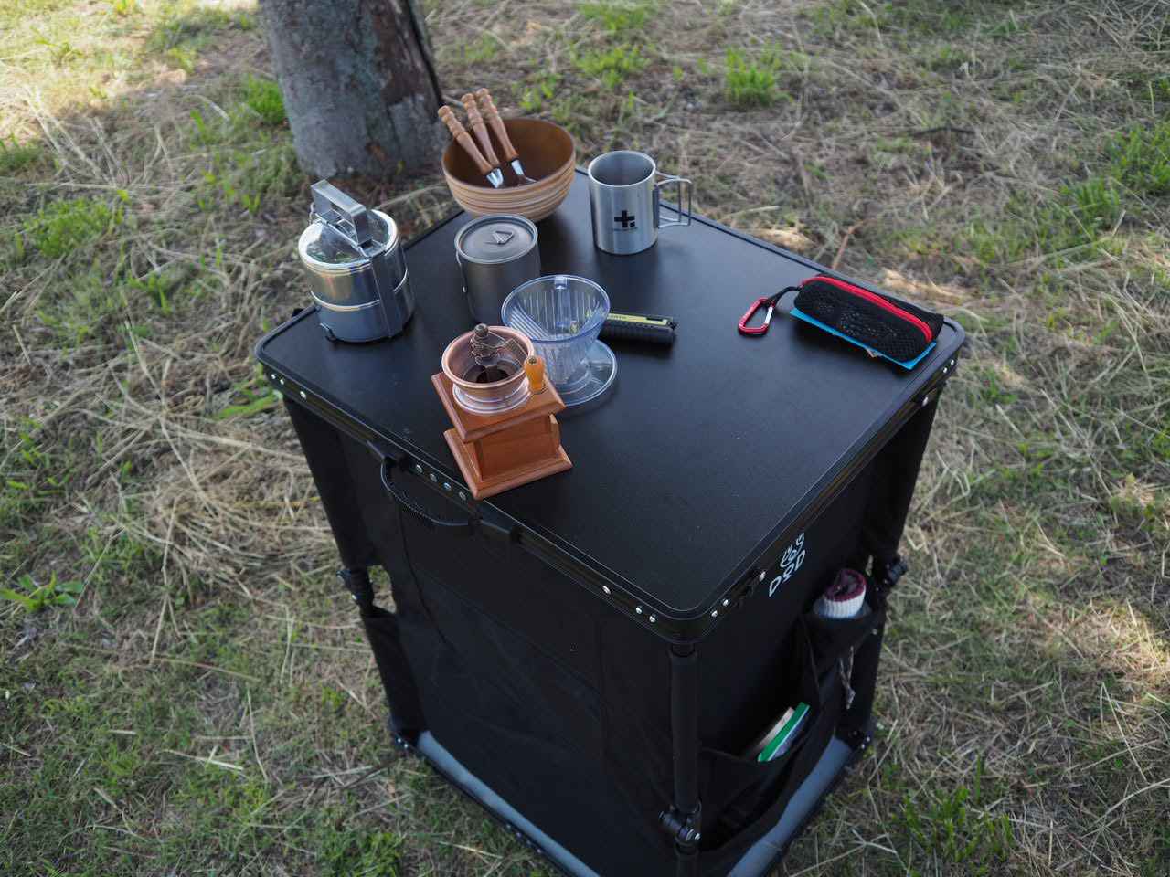 DODの調理台＆収納棚「マルチキッチンテーブル」でキャンプの料理が