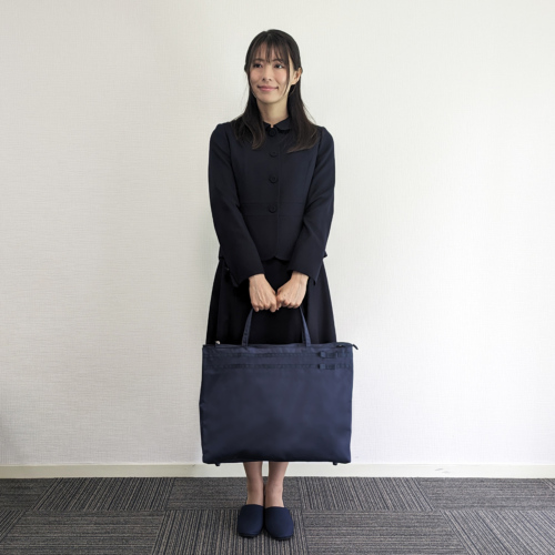 ファミリア 受験 トートバッグ ネイビー 小学校受験 familiar