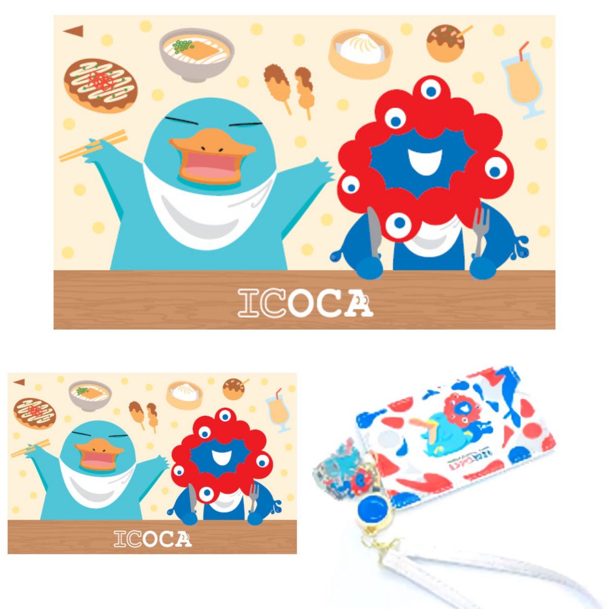 万博 記念ICOCA】ミャクミャクコラボの合皮パスケース付きセットが