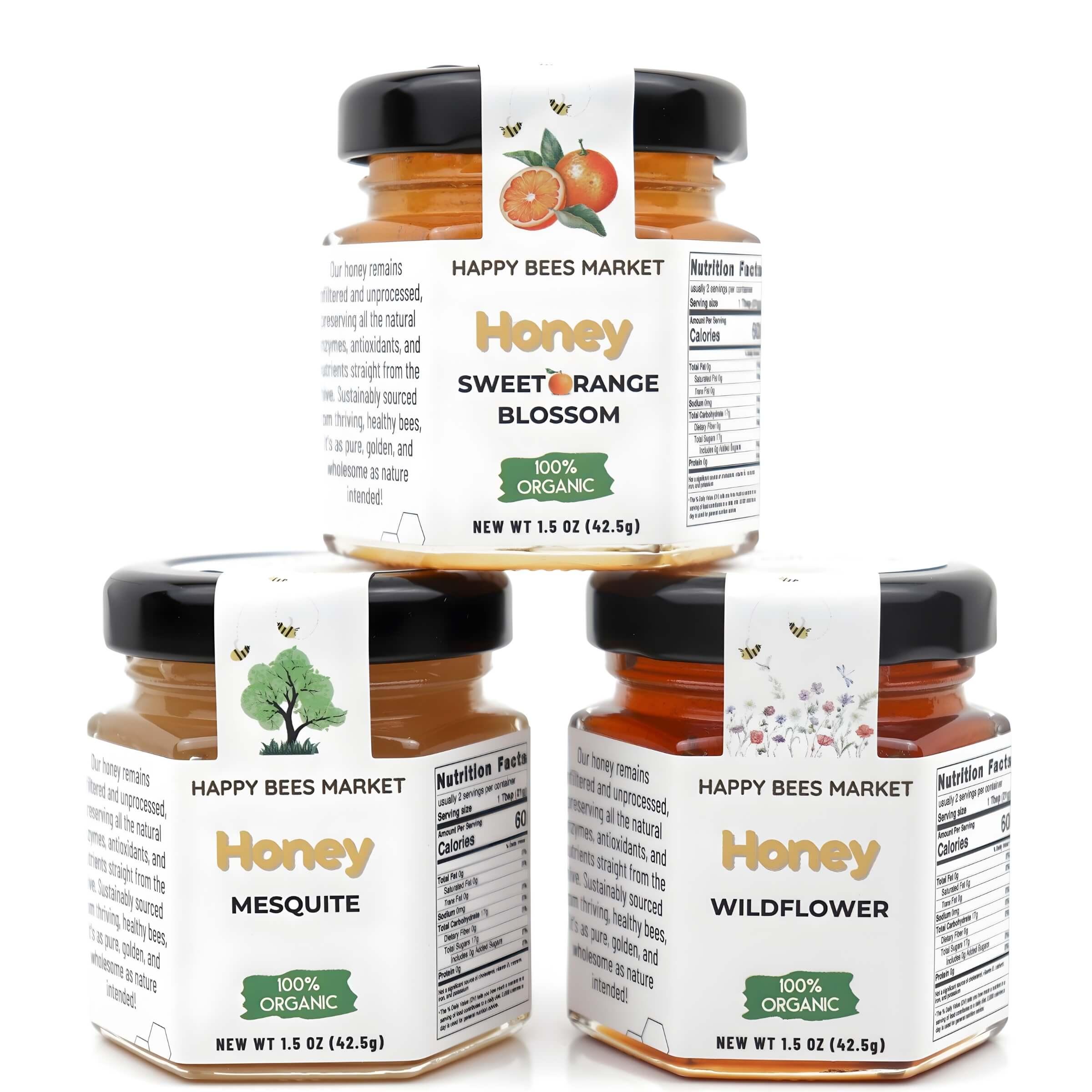 Arizona Honey Trio | Raw Mesquite, Wildflower & Orange Blossom