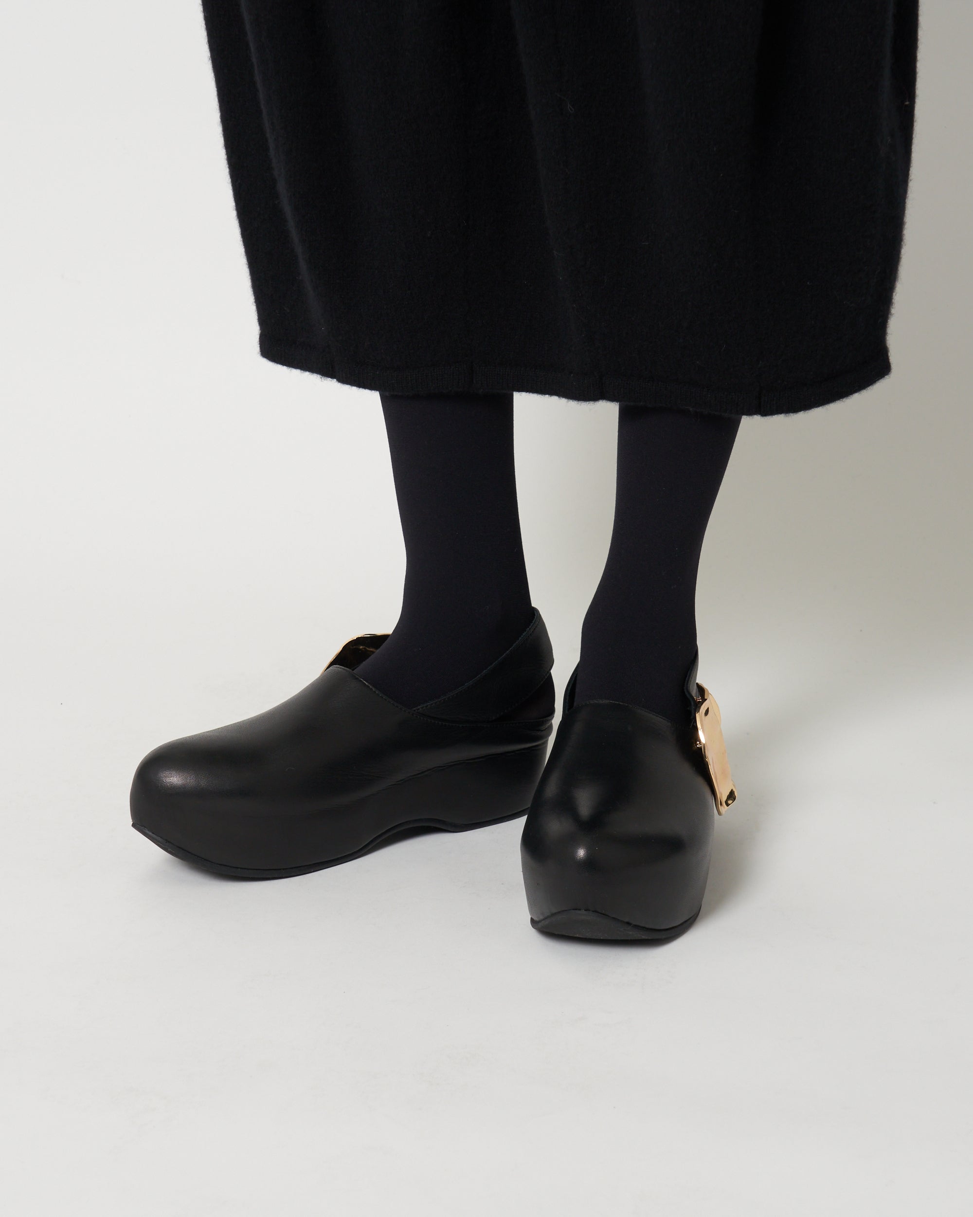 BAUER - ROUND TOE PLATFORM LEATHER SHOES – HARUNOBUMURATA