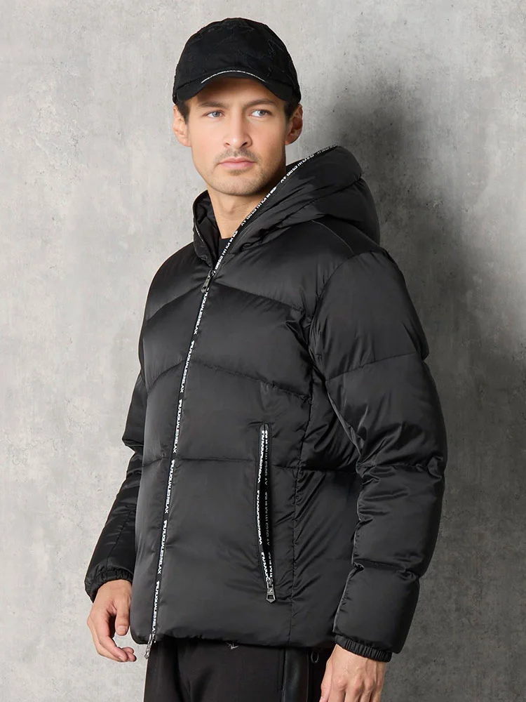 ブラック 【1PIU1UGUALE3 RELAX】LOGO ジップダウンジャケット 秋冬