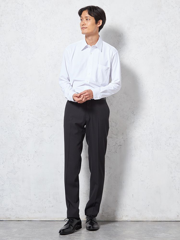 ネイビー 【4wayストレッチ】パンツ ノータック ドライパンツ 膝あて