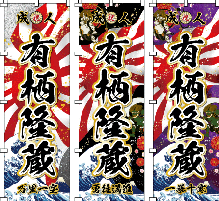 成人式幟.卒業式のぼり旗☆名入れ旗.名前のぼり☆体育祭.応援旗