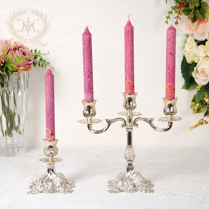 シルバーキャンドルホルダー3灯（4893）｜クリスマス雑貨の通販