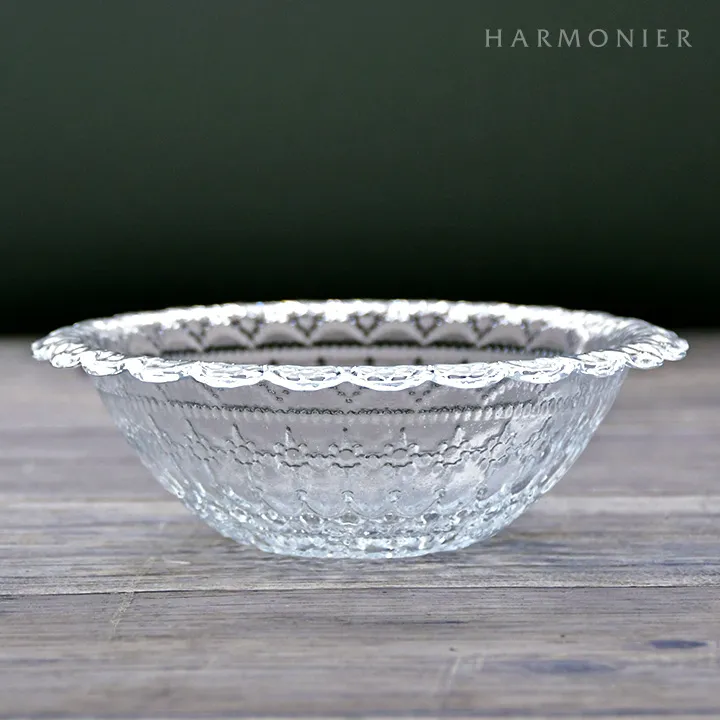 クリアレースガラスボウル17cm/トルコ製｜輸入食器・雑貨の通販 | 輸入