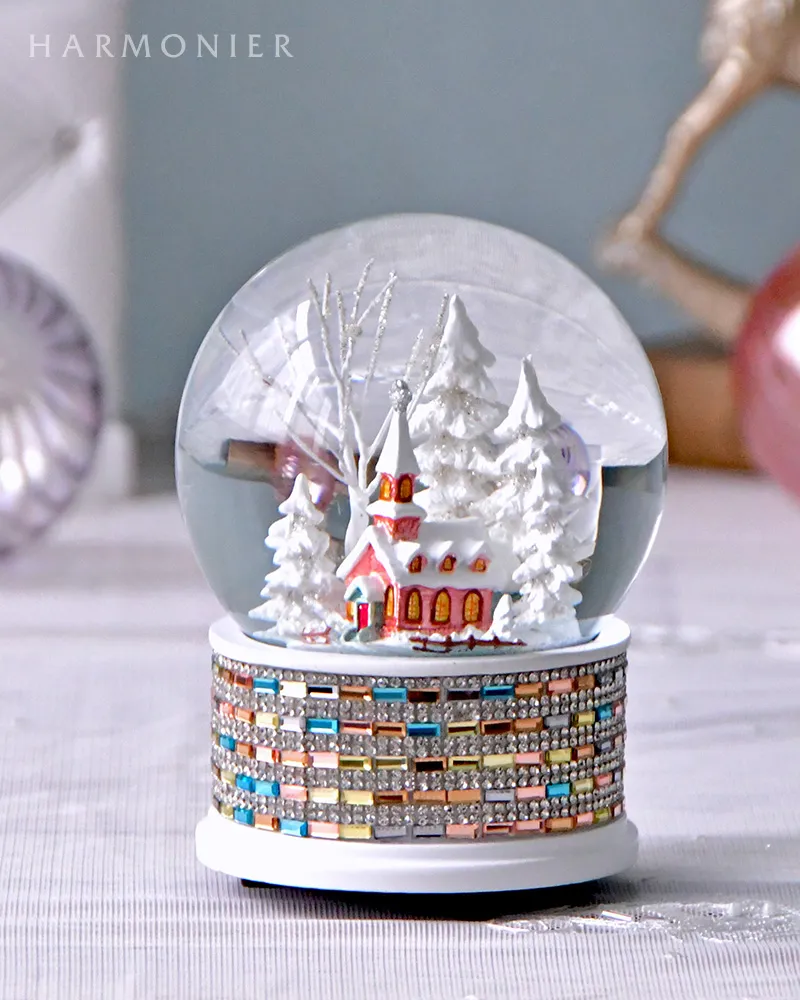 ジュエルスノードームオルゴール/チャーチ｜クリスマス雑貨の通販