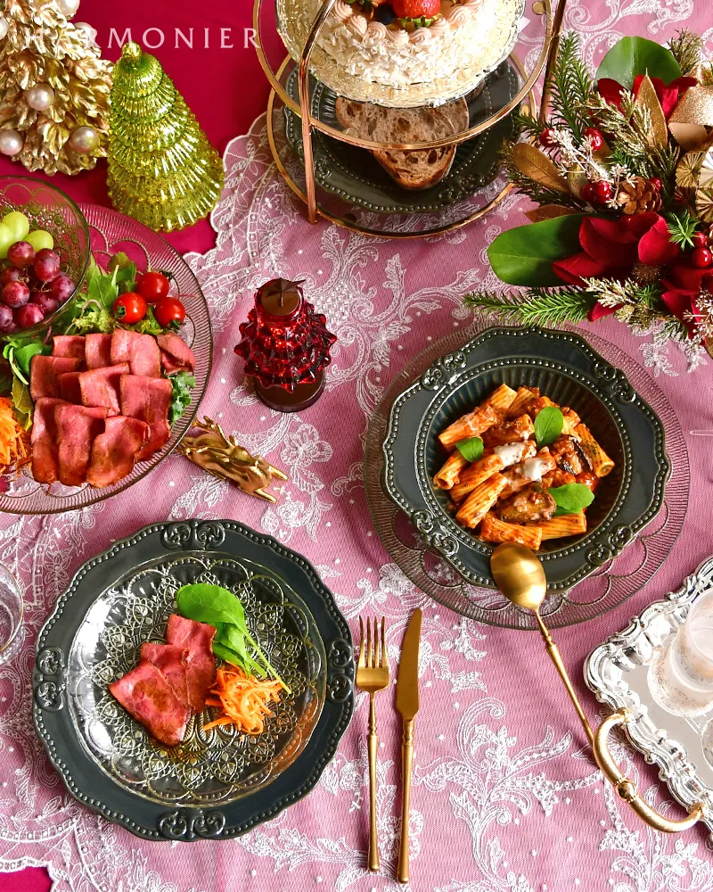 ゴールドダンテガラスプレートS 21cm/トルコ製｜輸入食器・雑貨の通販