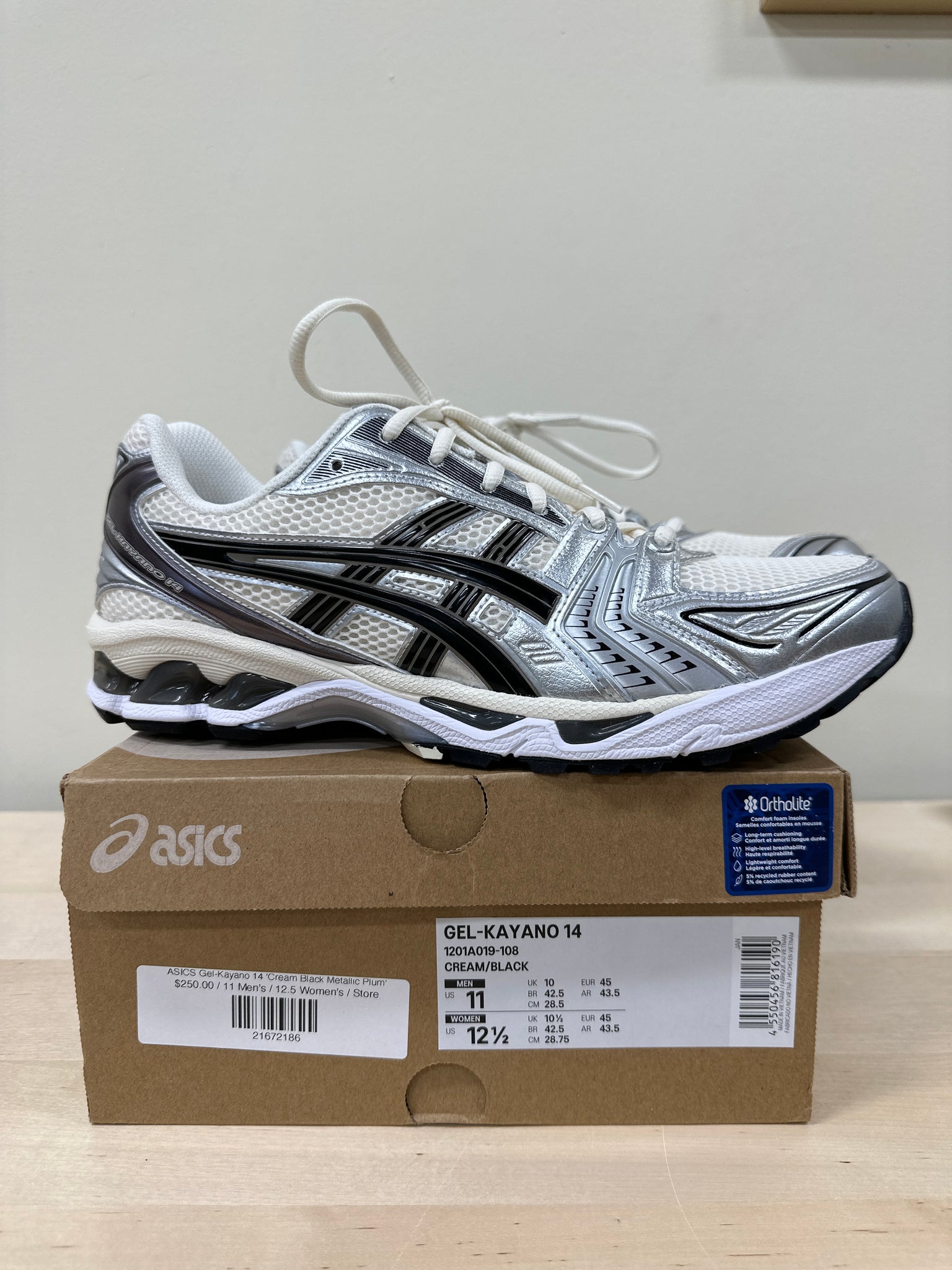 ASICS Gel-Kayano 14 Cream Black Metallic Plum Sz 11 – HN Shop