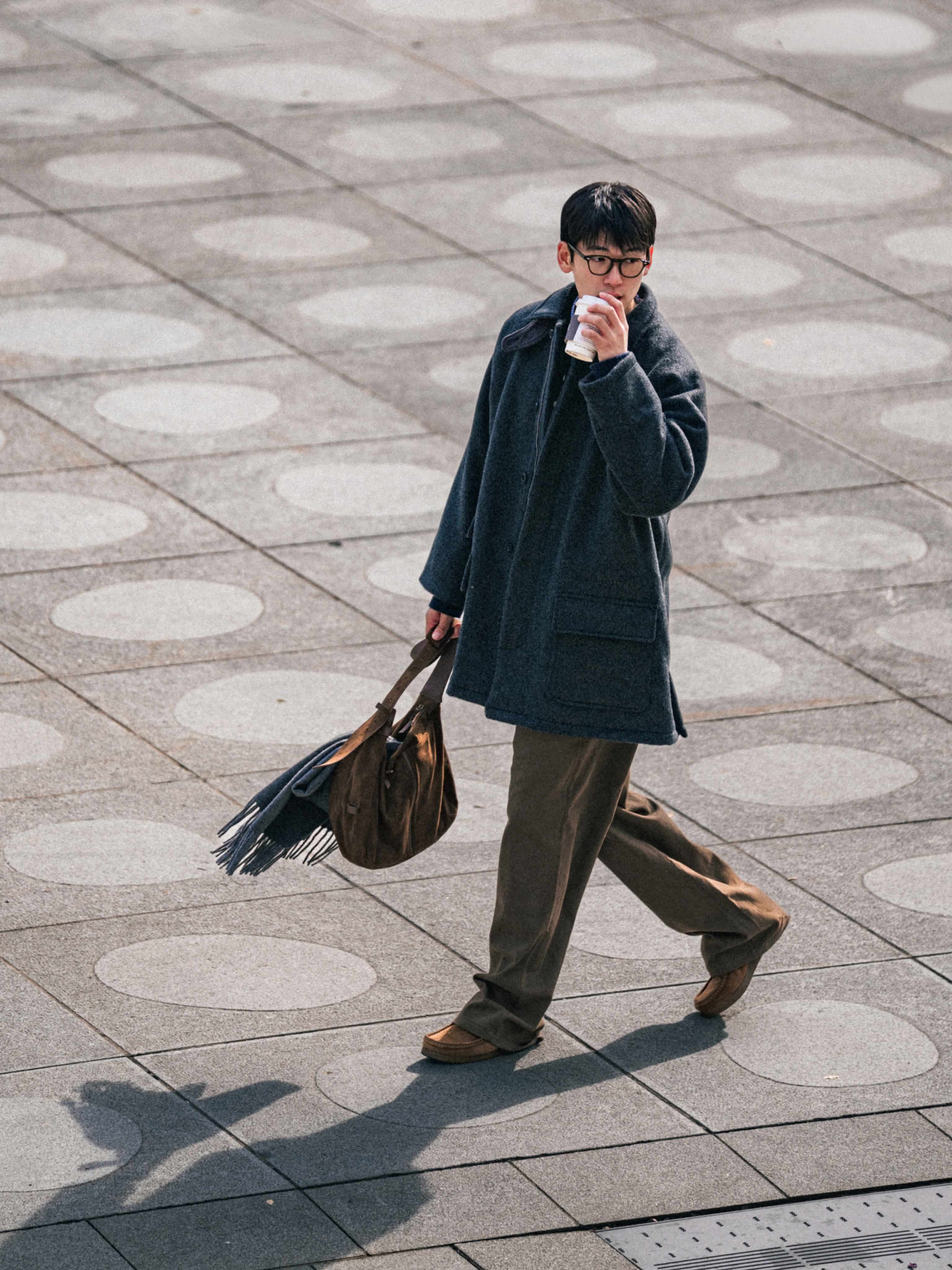 City Wool Half Coat (Charcoal) | Havehad